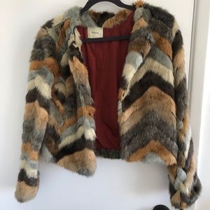 Anthropologie Faux Fur Jacket size Small
